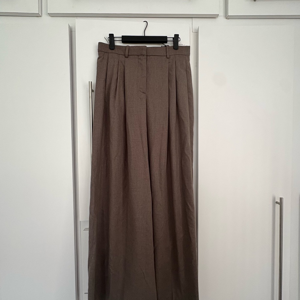 Zara Women's Wide Leg Brown Pants - Picture 3 of 14